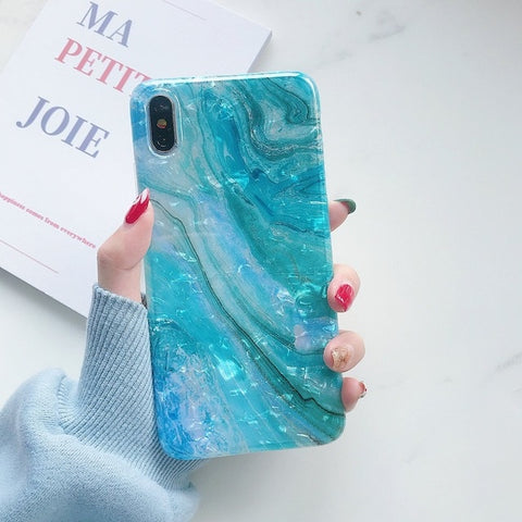 Image of Glitter Marble Case For iphone