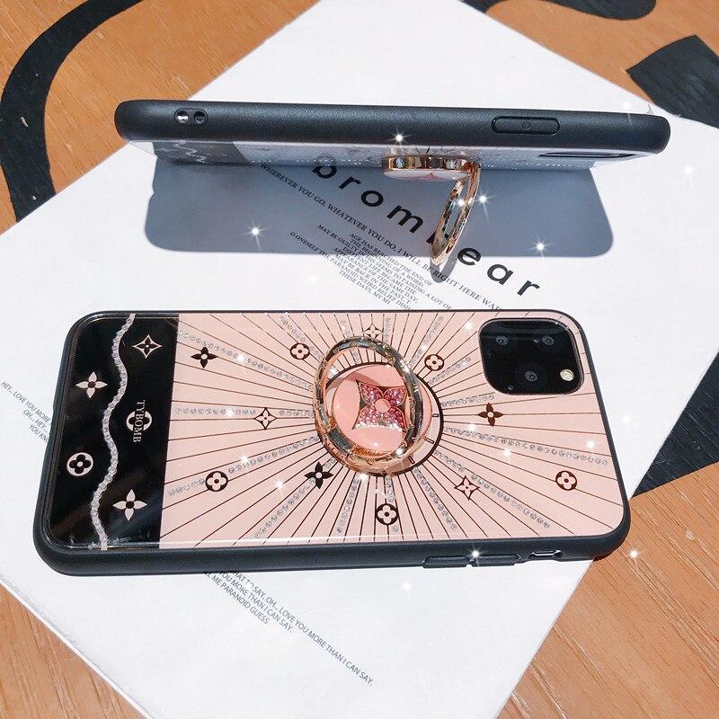 For Apple iphone 11 Case Luxury Diamond With Ring Stand Gold protective back cover case for iphone 11 Pro Max iphone11 11Pro.