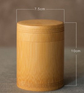 Image of Bamboo Storage Bottles Jars Wooden Small Box Containers