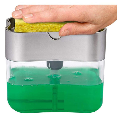 Image of Kitchen Soap Dispenser Single Hand Sponge Soap.