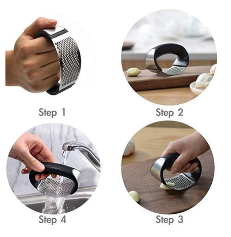 Image of Garlic Press Stainless Steel Garlic chopper.