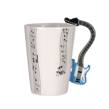 Guitar Ceramic Cup Unique Gift.