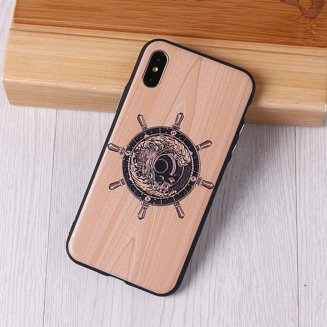Imitative Wood Cover For Iphone