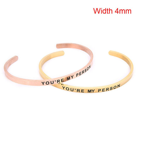 Image of You Are My Person Lettering Bracelets
