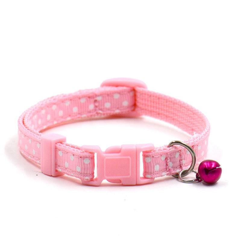 1Pc Adjustable Dot Printed Little Dog Collars.