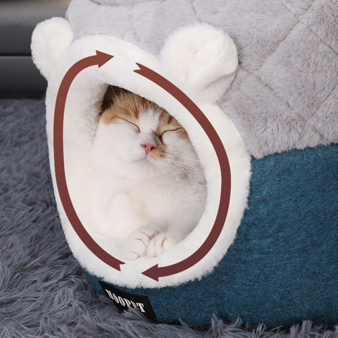 Image of Soft Plush Puppy Cushion Pet Bed