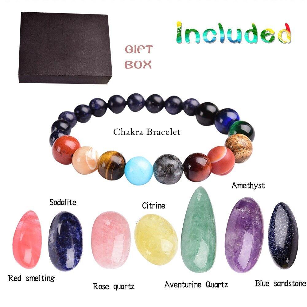 8pcs Natural crystal original Chakra Healing Stone.