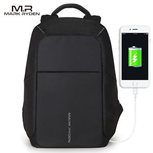USB charging Men 15inch Laptop Backpacks