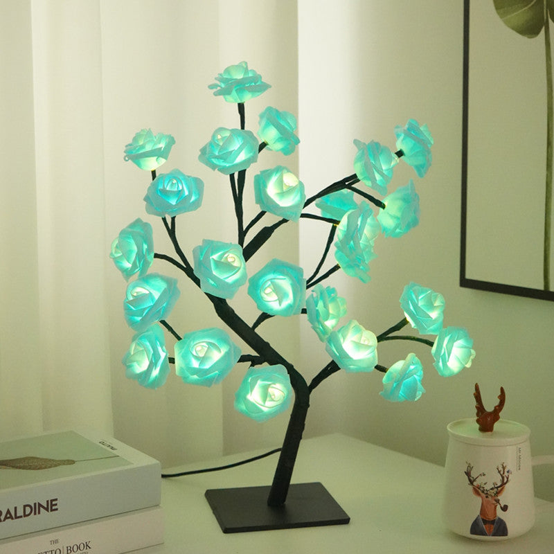 Led Rose Tree Bouquet Table Lamp