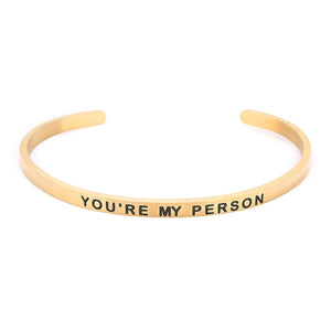 You Are My Person Lettering Bracelets
