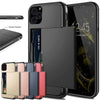 iPhone Case Slide Armor Wallet Card Slots Holder Cover Shockproof Shell.