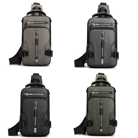 Image of Nylon USB Charging Pack Chest Bags