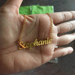 Stainless Steel Name Necklace Personalized Letter.
