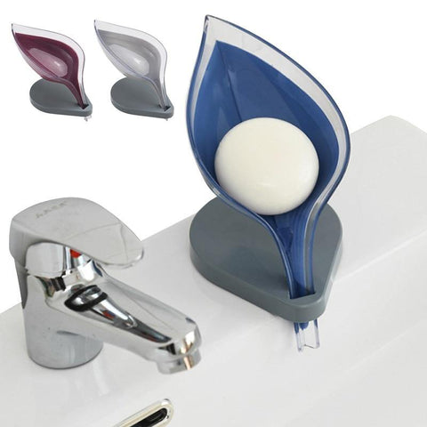 Image of Soap Holder Sink Sponge Drain Box Creative Suction Cup.