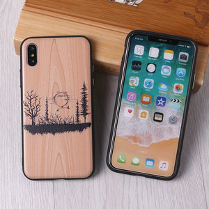 Imitative Wood Cover For Iphone