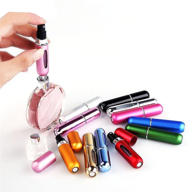 Portable Mini Aluminum Refillable Perfume Bottle  Cosmetic Containers.