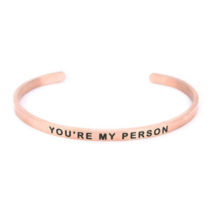 You Are My Person Lettering Bracelets