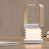 Creative wooden handle portable lantern lamp