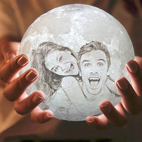 Image of 3D Print Moon Lamp Night Light Photo Custom.