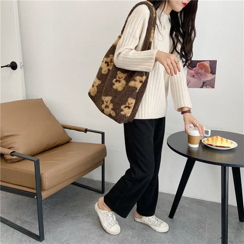 Image of Fabric Shoulder Tote Bag