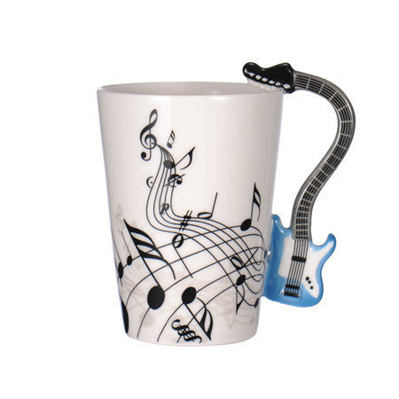 Image of Guitar Ceramic Cup Unique Gift.