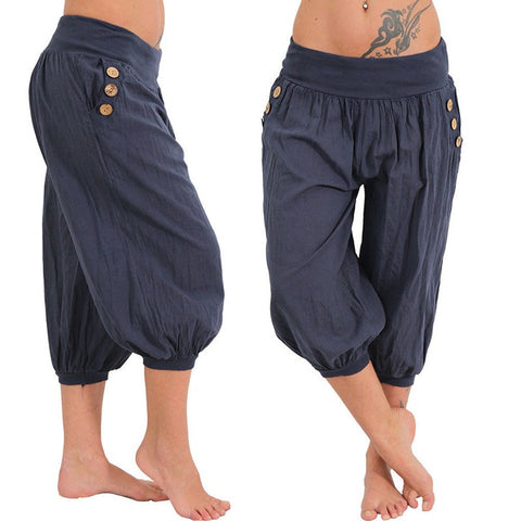 Image of Plus Size Loose Knee Length Trousers