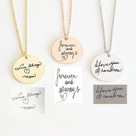 Personalized Signature Pendant DIY Necklace