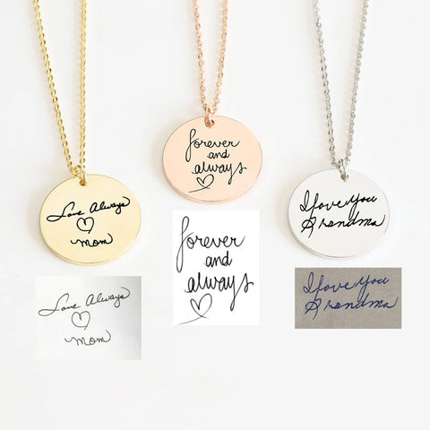 Image of Personalized Signature Pendant DIY Necklace