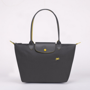 Folding waterproof nylon handbag.