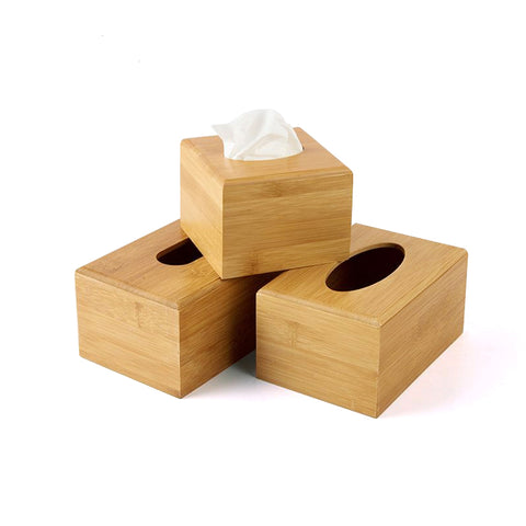 Image of Bamboo Tissue Holder Case