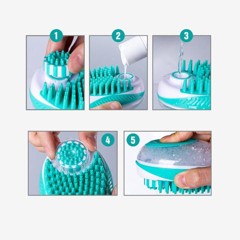 Image of Pet Dog Bath Brush Comb Pet SPA Massage Brush.