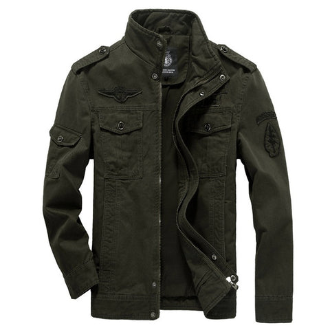 Image of Cotton Military Jacket.