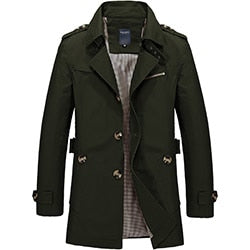 Image of Casual Fit Overcoat Jacket.