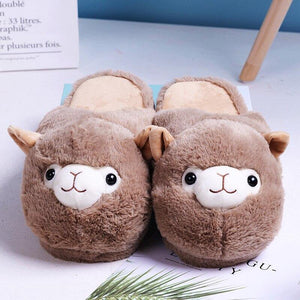 Cute Cartoon  Furry Slippers.