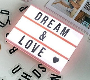 Image of LED Night light Box DIY Letters Symbol