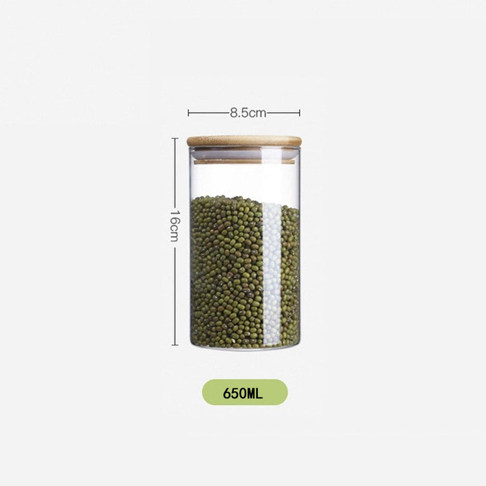 Glass Jar With Bamboo Lid