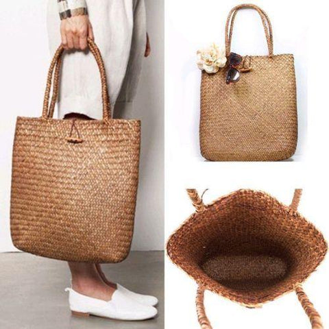 Image of Straw Large Tote Bag.