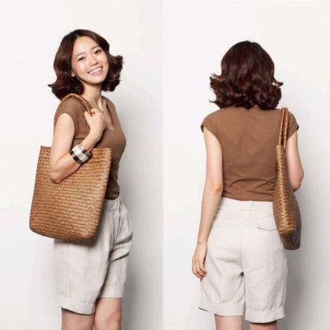 Image of Straw Large Tote Bag.