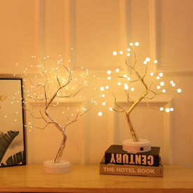 Mini Tree Copper Wire Garland Lamp