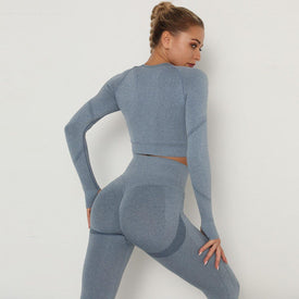 Long Sleeve Top High Waist Leggings set