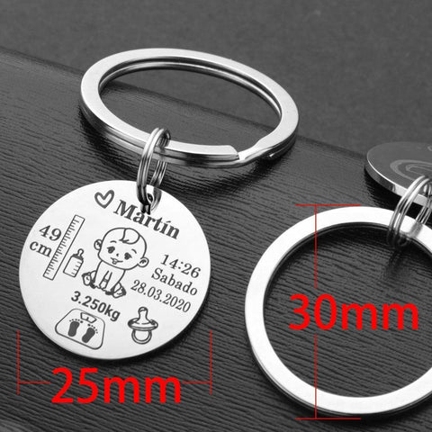 Image of Lovely Personalized Baby Boys Girls Keychain Name.