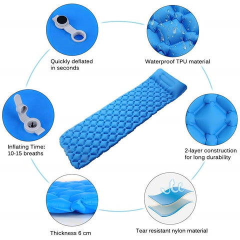 Image of Inflatable Cushion with Pillow Air Mattress