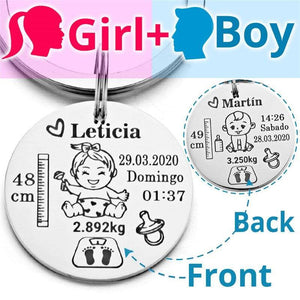 Lovely Personalized Baby Boys Girls Keychain Name.