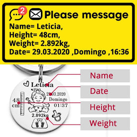 Lovely Personalized Baby Boys Girls Keychain Name