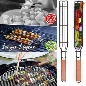 Portable BBQ Grilling Basket Stainless Steel.