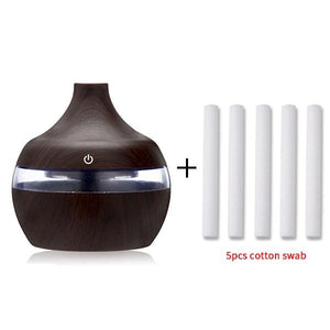 Aroma Oil Diffuser Ultrasonic Wood Grain Air Humidifier.