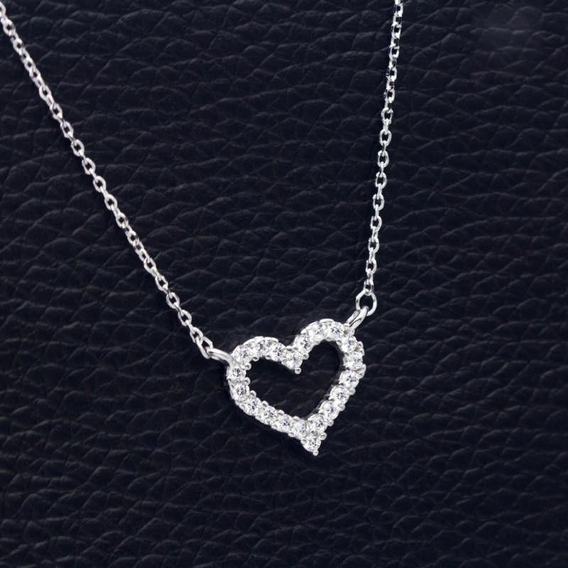 Sterling Silver Love Heart Necklaces.