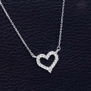 Sterling Silver Love Heart Necklaces.