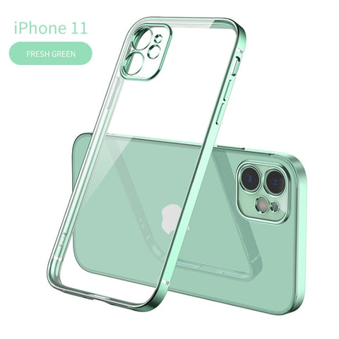 Image of New Square Plating Soft Case For iPhone 11