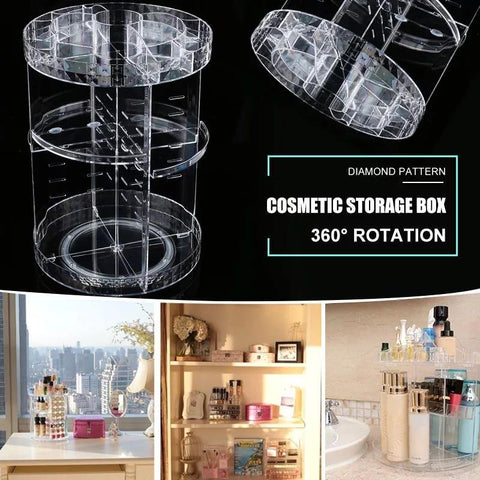 Image of 360 Degree Rotating Makeup Storage Rack.